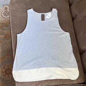 J. Crew Light Gray and Cream Tank Top